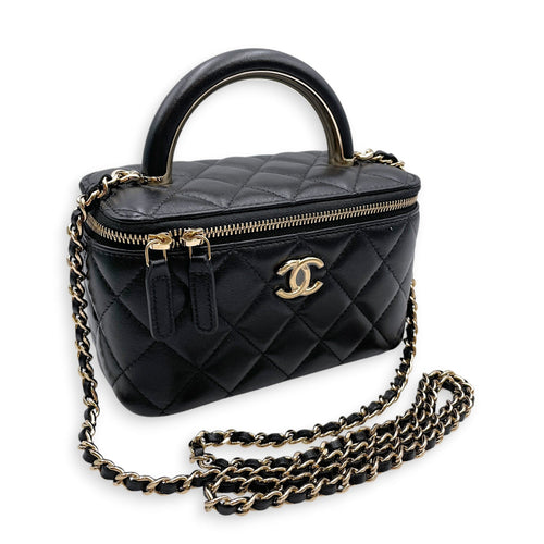 Vanity Case Black Crossbody Bag in Lambskin Gold hardware CL2607-22255 10
