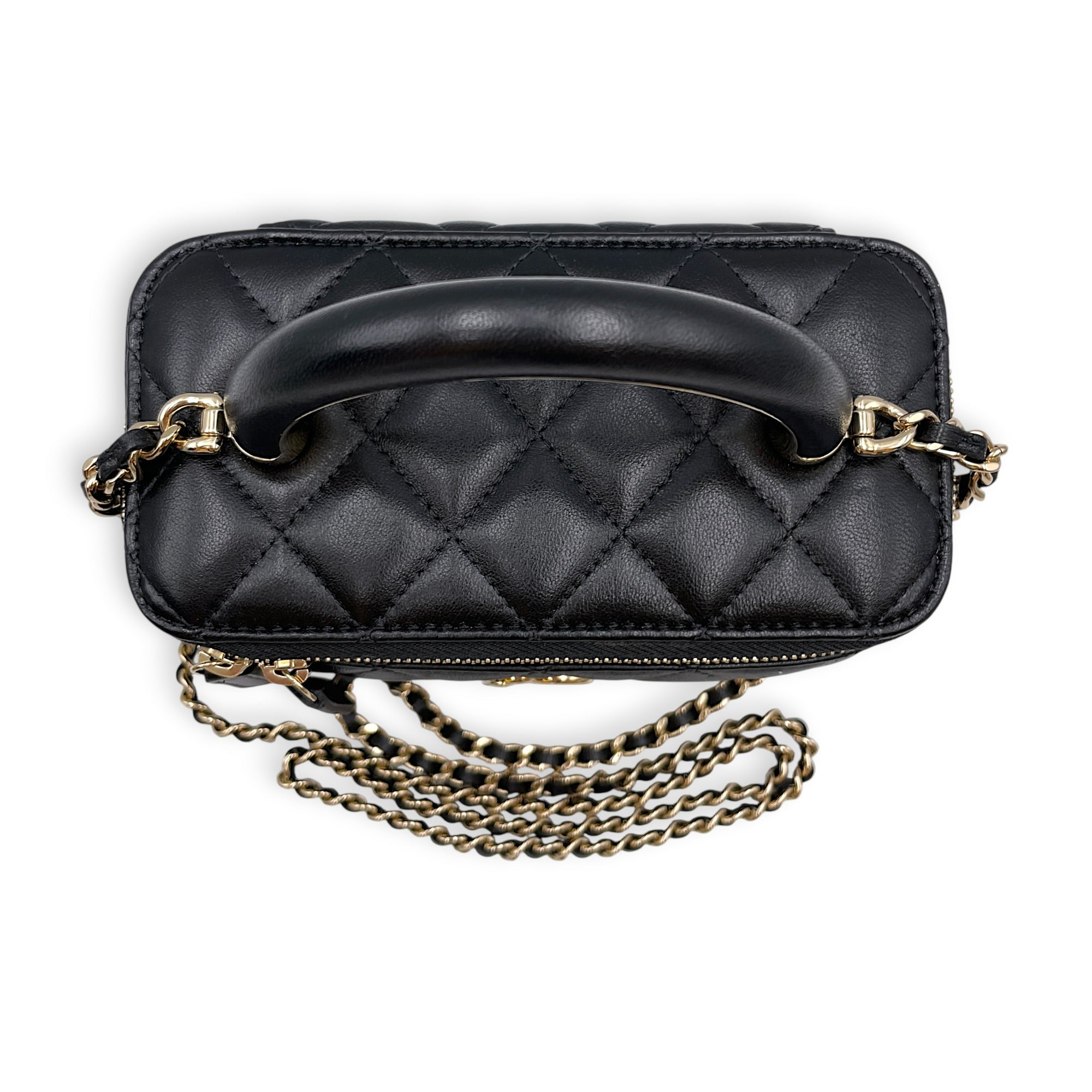 Vanity Case Black Crossbody Bag in Lambskin Gold hardware CL2607-22255 11