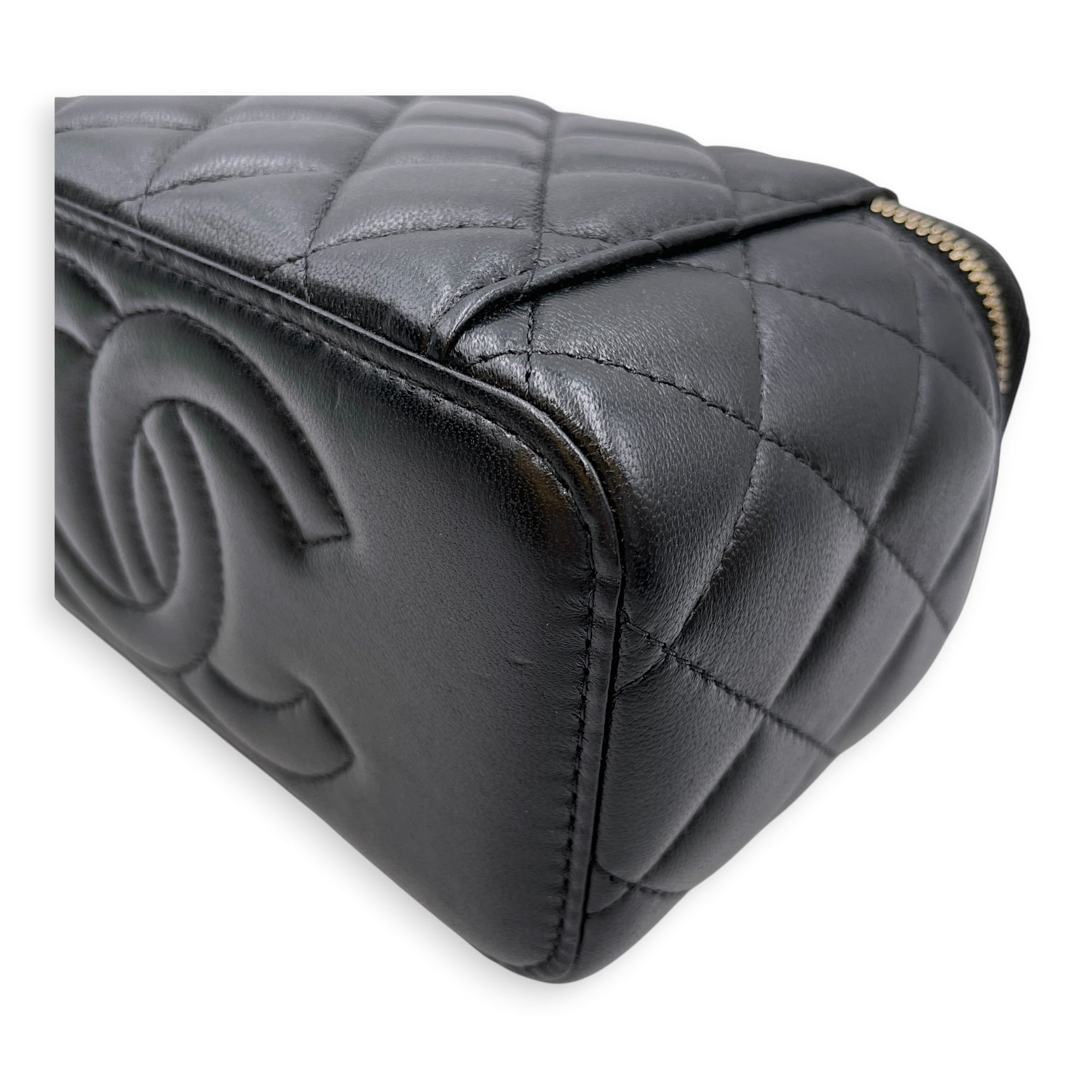Vanity Case Black Crossbody Bag in Lambskin Gold hardware CL2607-22255 12