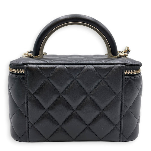 Vanity Case Black Crossbody Bag in Lambskin Gold hardware CL2607-22255 2