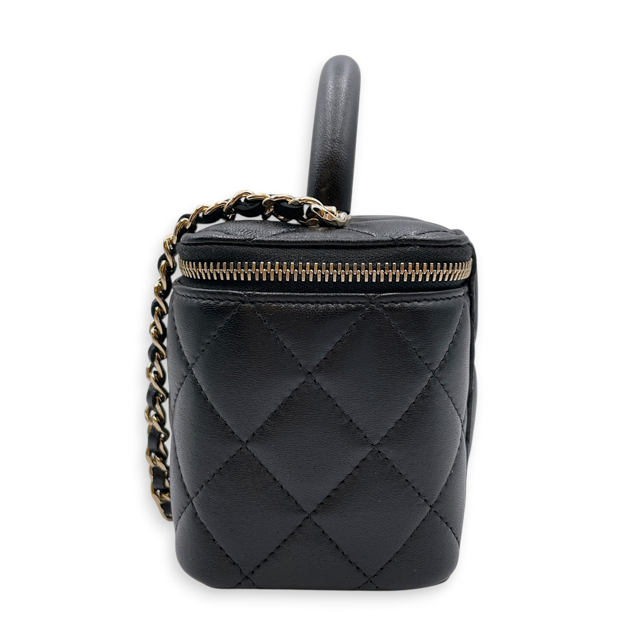 Vanity Case Black Crossbody Bag in Lambskin Gold hardware CL2607-22255 4