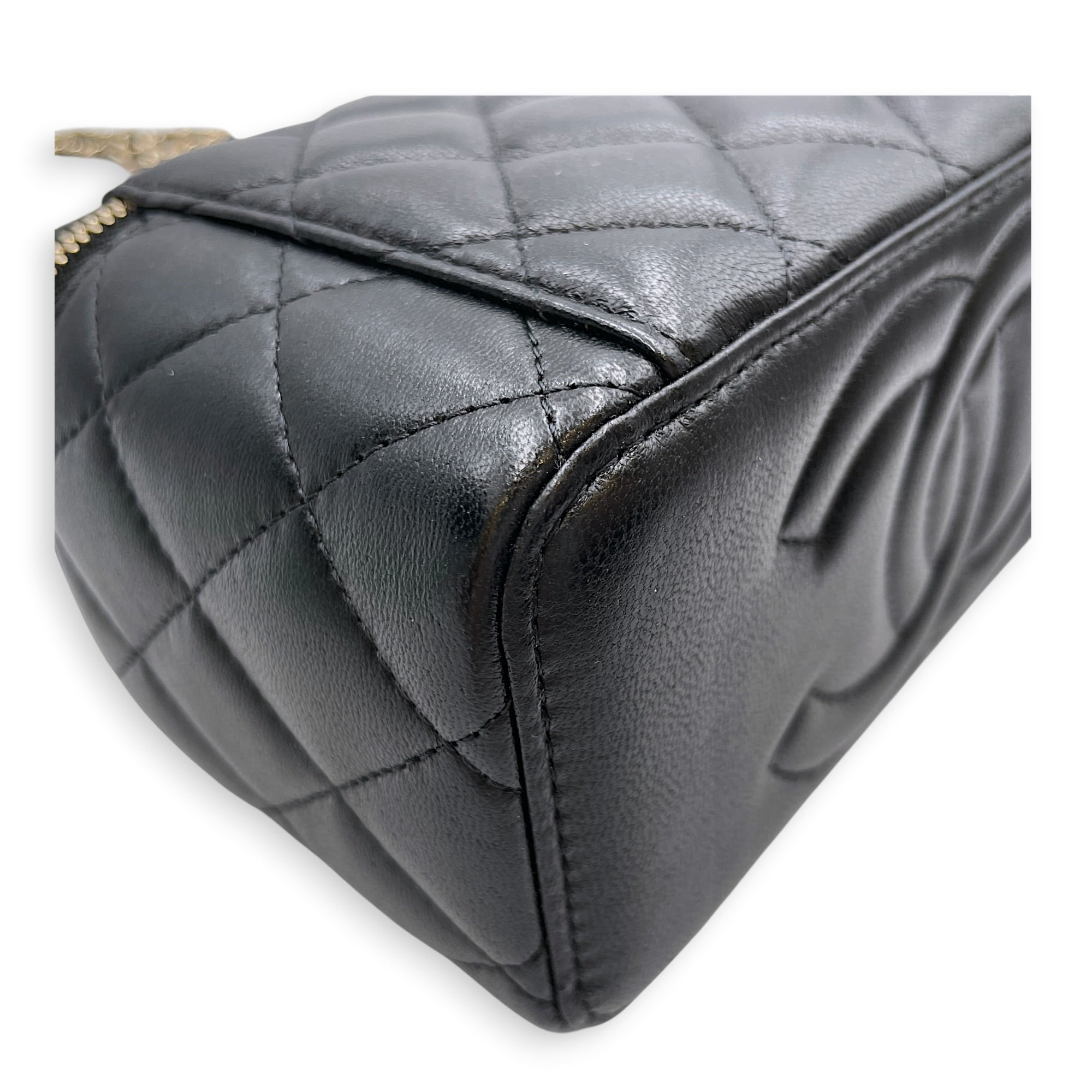 Vanity Case Black Crossbody Bag in Lambskin Gold hardware CL2607-22255 7