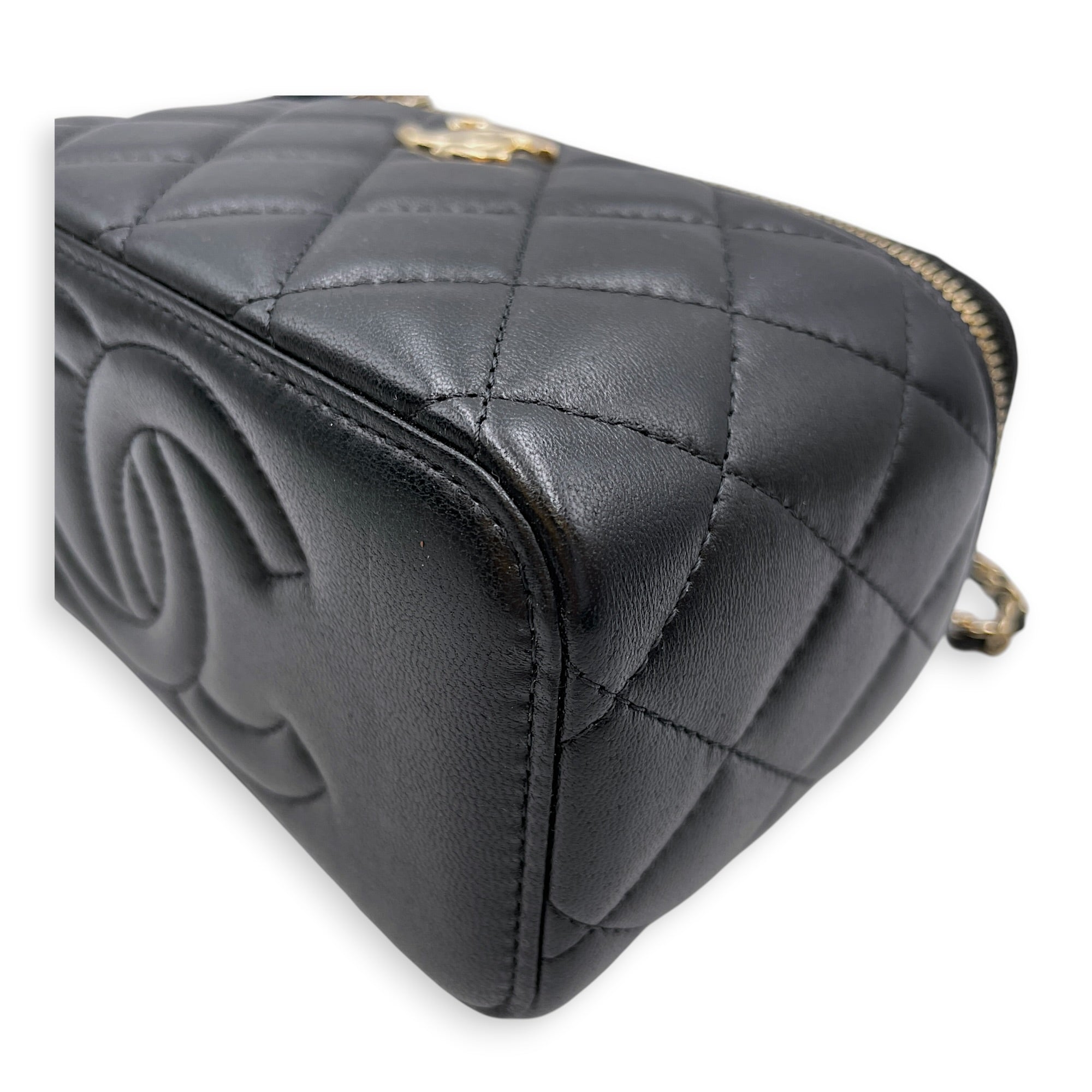 Vanity Case Black Crossbody Bag in Lambskin Gold hardware CL2607-22255 8