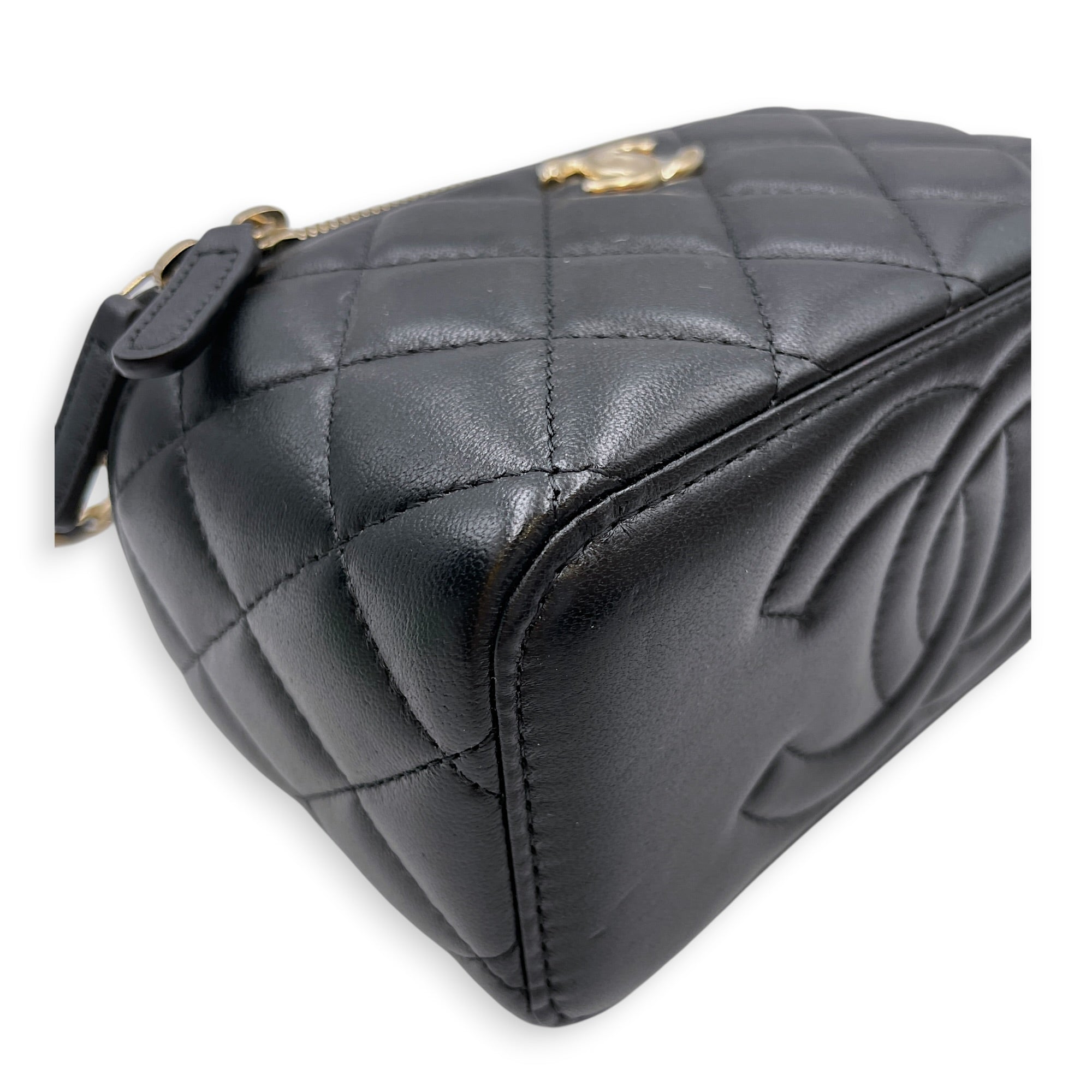 Vanity Case Black Crossbody Bag in Lambskin Gold hardware CL2607-22255 9