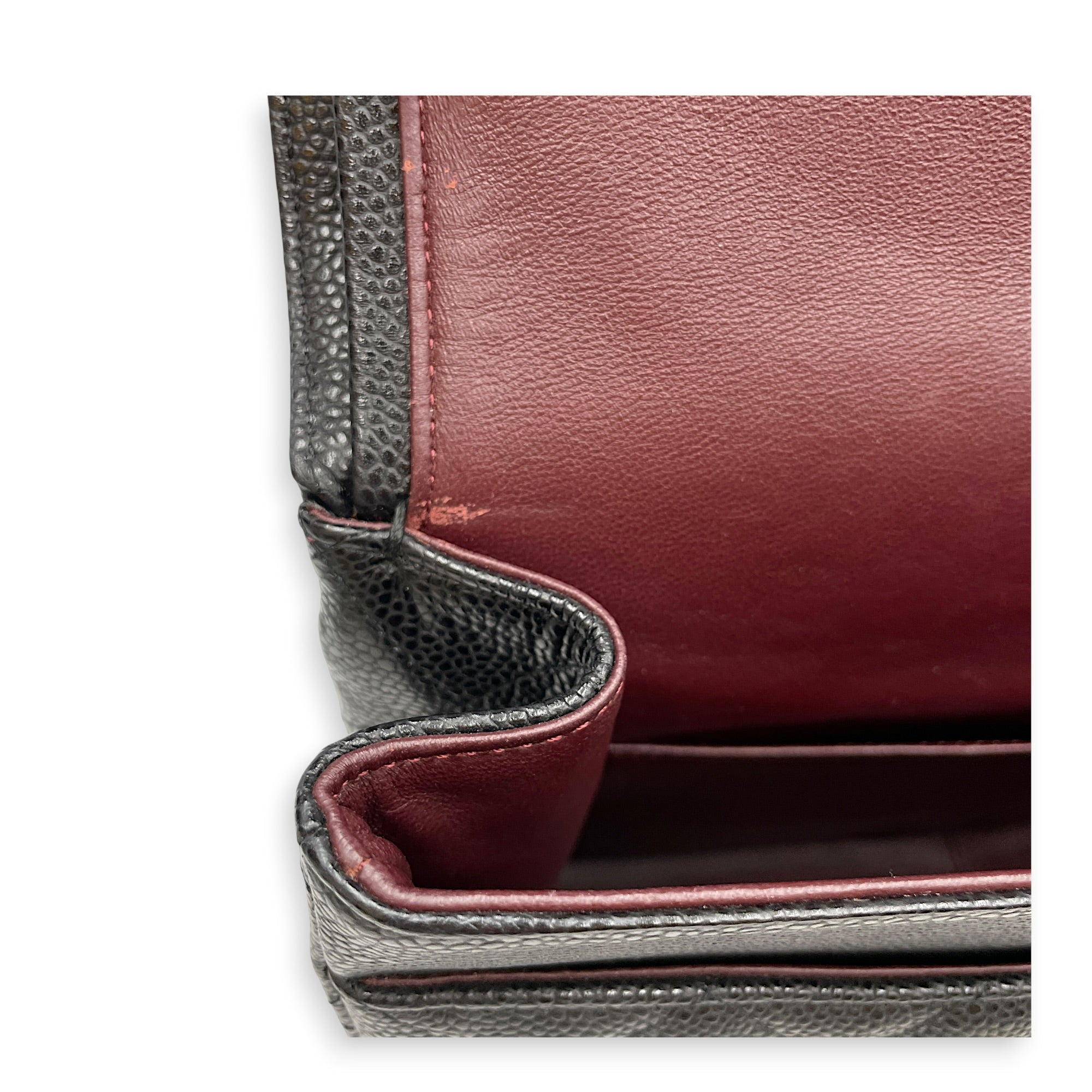 Classic Flap Maxi Black Shoulder Bag in Caviar Leather Silver hardware CL2607-22257 14