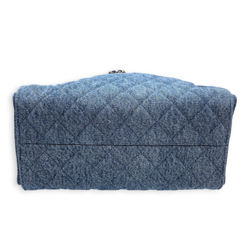 C25 Small Blue Shoulder Bag in Denim Gold hardware CL2607-22261 7