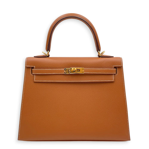 Sellier Kelly 25 Gold in Epsom Gold hardware CL2607-22266 1