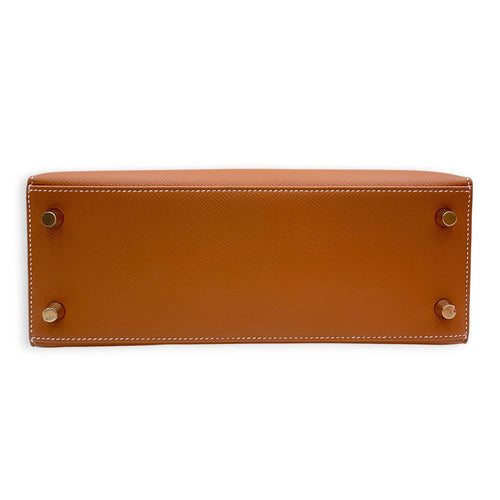 Sellier Kelly 25 Gold in Epsom Gold hardware CL2607-22266 3