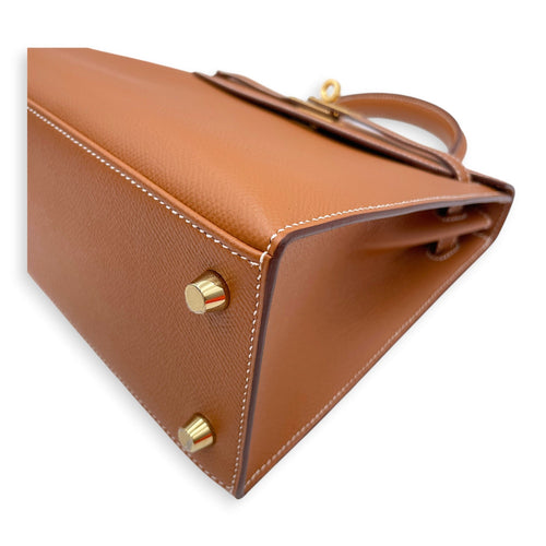 Sellier Kelly 25 Gold in Epsom Gold hardware CL2607-22266 6