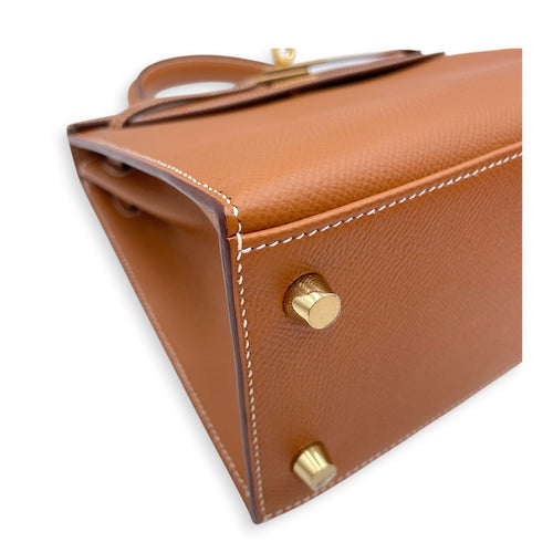 Sellier Kelly 25 Gold in Epsom Gold hardware CL2607-22266 7