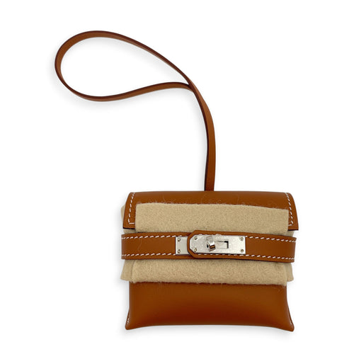 Kellyfestival Charm Gold Bag Accessory in Swift Palladium hardware CL2607-22268 1