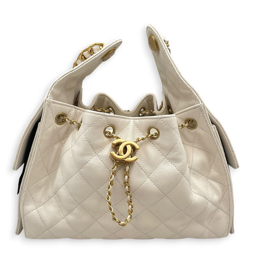 C25 Small White Shoulder Bag Gold hardware CL2607-22269 1