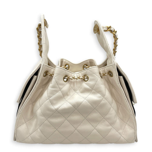 C25 Small White Shoulder Bag Gold hardware CL2607-22269 2