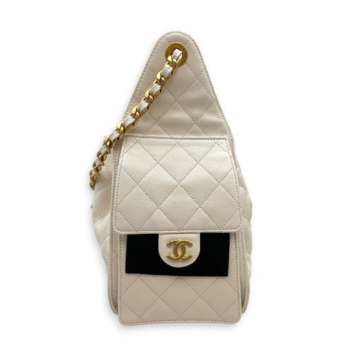 C25 Small White Shoulder Bag Gold hardware CL2607-22269 5