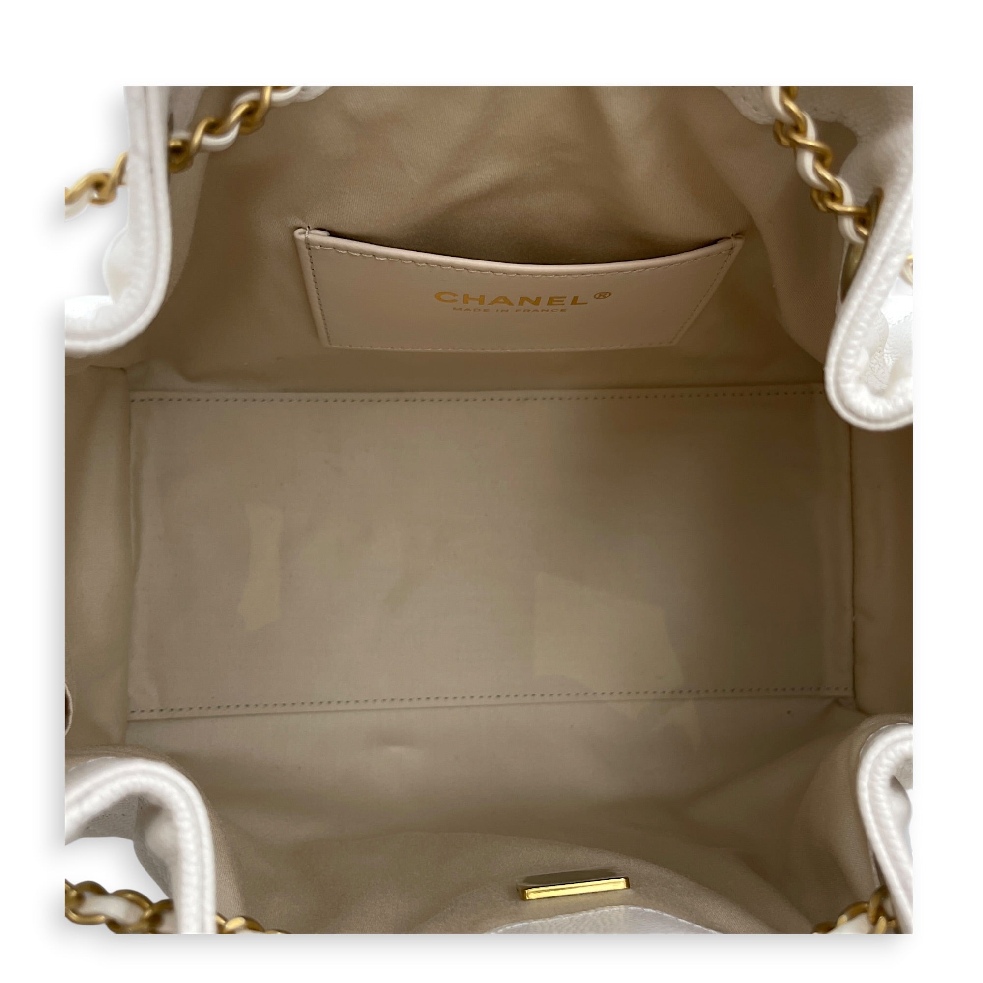 C25 Small White Shoulder Bag Gold hardware CL2607-22269 6