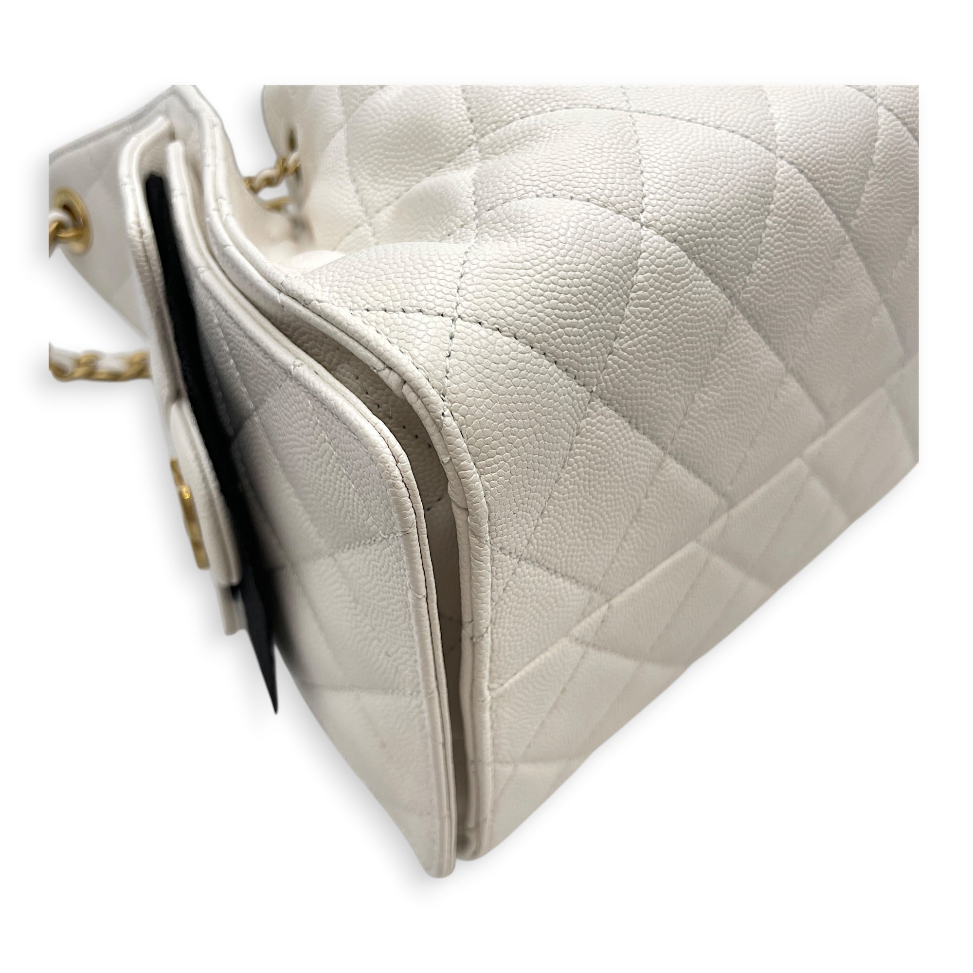 C25 Small White Shoulder Bag Gold hardware CL2607-22269 7