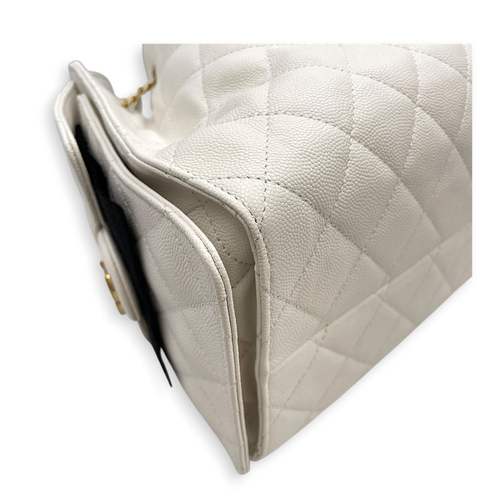 C25 Small White Shoulder Bag Gold hardware CL2607-22269 9