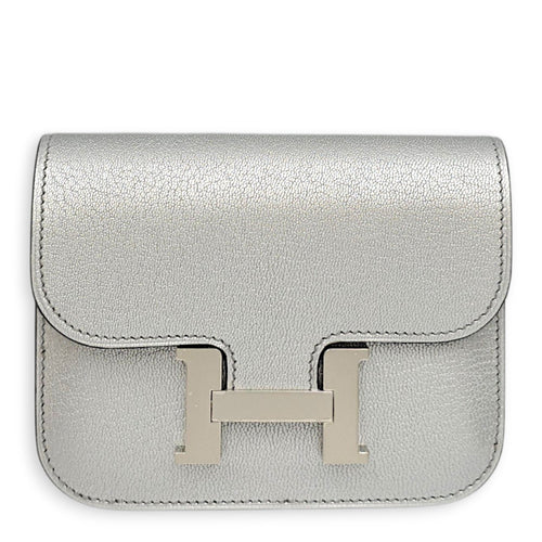 Constance Slim Argent Wallet in Chevre chamkila Palladium hardware CL2607-22277 1