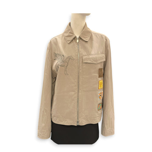 SS23 Light Grey Animal Print Shirt Jacket 48 Grey Ready-To-Wear in Cotton CL2607-22281 1