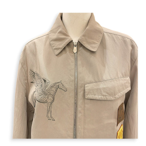 SS23 Light Grey Animal Print Shirt Jacket 48 Grey Ready-To-Wear in Cotton CL2607-22281 5