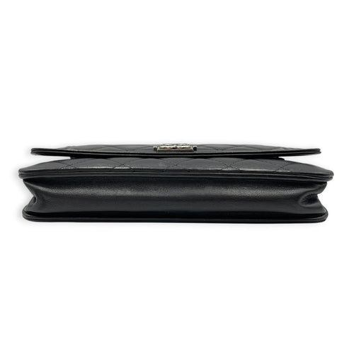 Quilted Chanel Boy WOC Black Wallet On Chain in Lambskin Gunmetal hardware