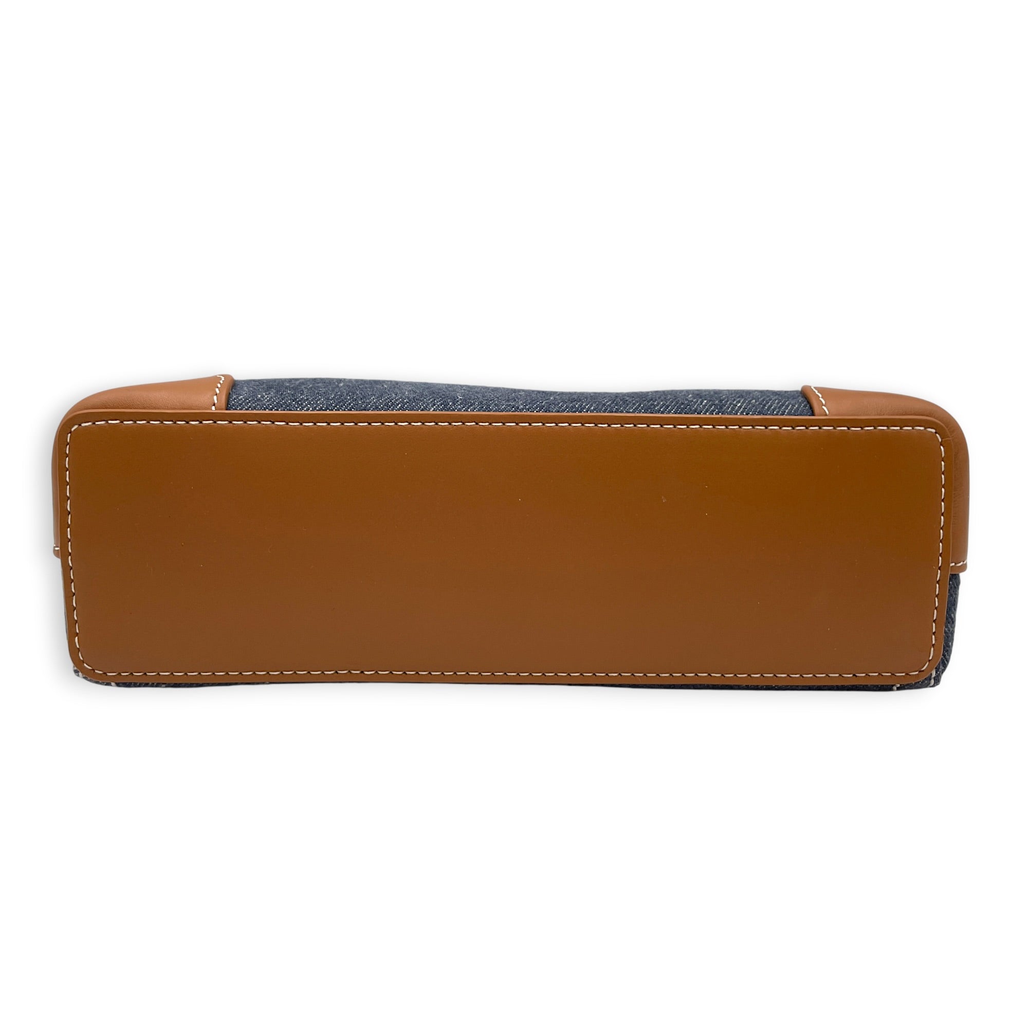 Extra Pocket 19 Blue Top Handle Bag in Denim