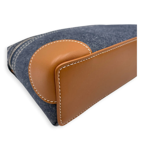 Extra Pocket 19 Blue Top Handle Bag in Denim