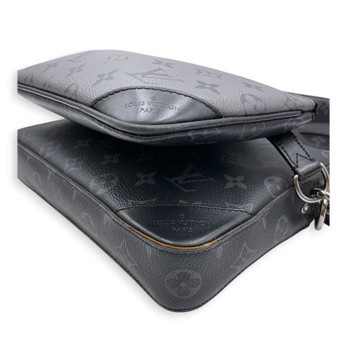 Tri Messenger Eclipse Monogram Reverse Grey Crossbody Bag in Canvas Silver hardware CL2607-22286 9
