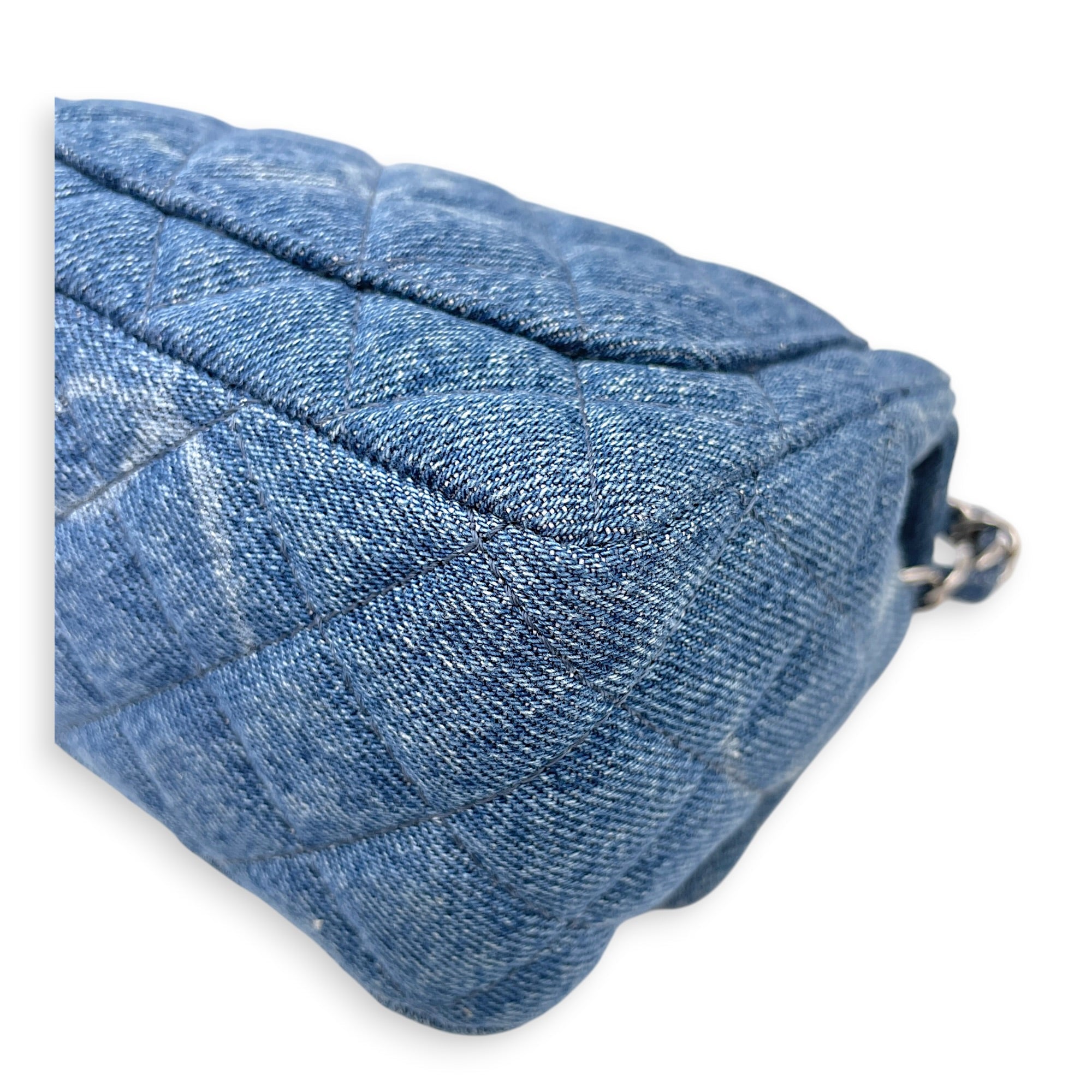 Square Mini Blue Crossbody Bag in Denim Silver hardware CL2607-22301 12