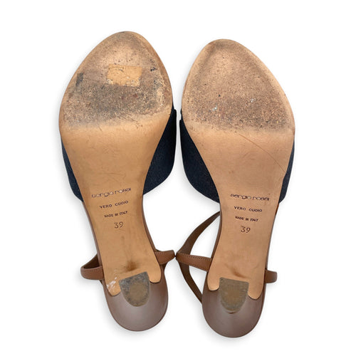 Edwige 39 Blue  Platform Heels in Calfskin CL2607-22307 5