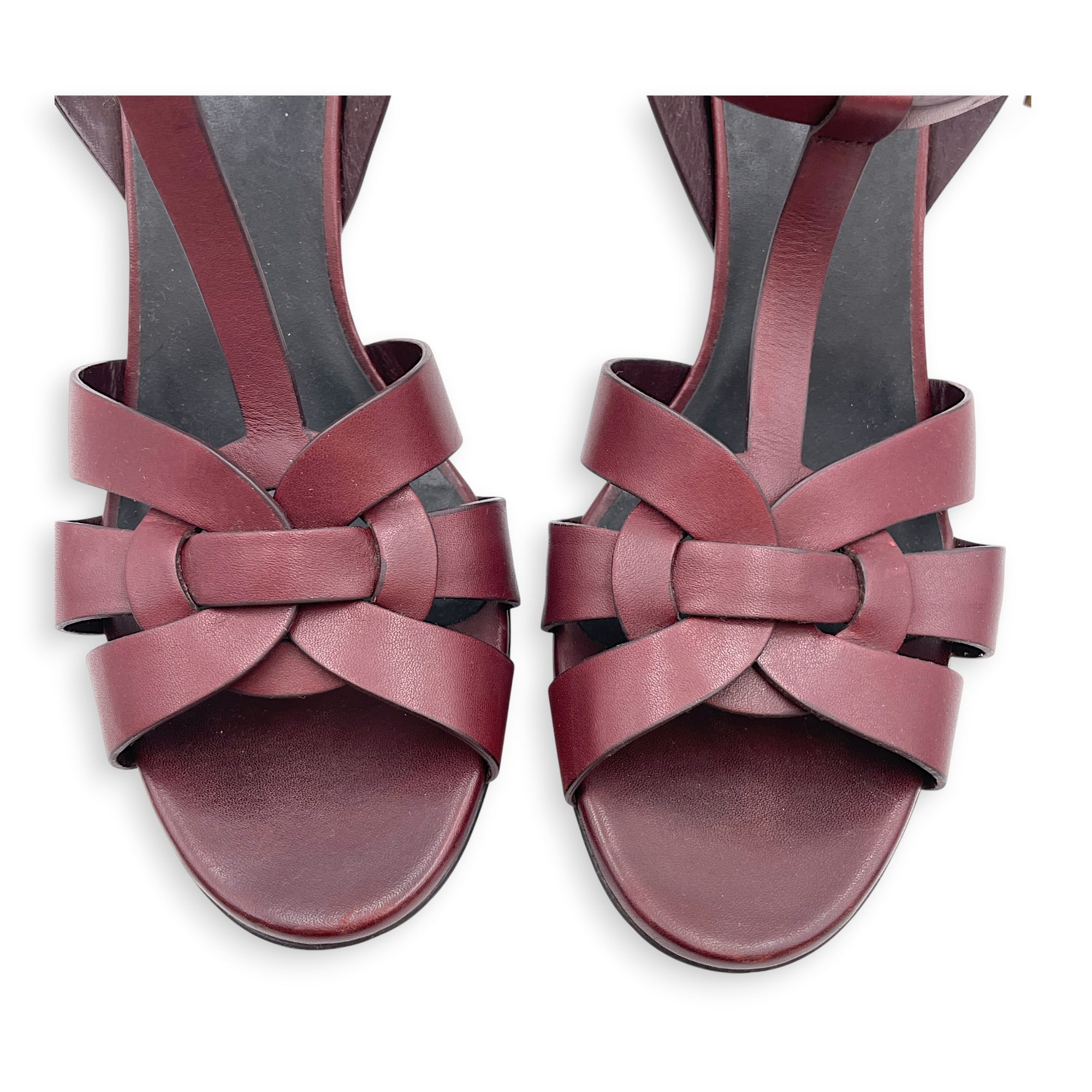 Tribute Leather 40 Red Platform Heels in Calfskin Gold hardware CL2607-22308 6