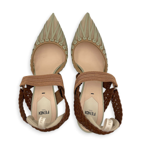 Colibri 40 Green Slingback Pumps in Calfskin Silver hardware CL2607-22309 1