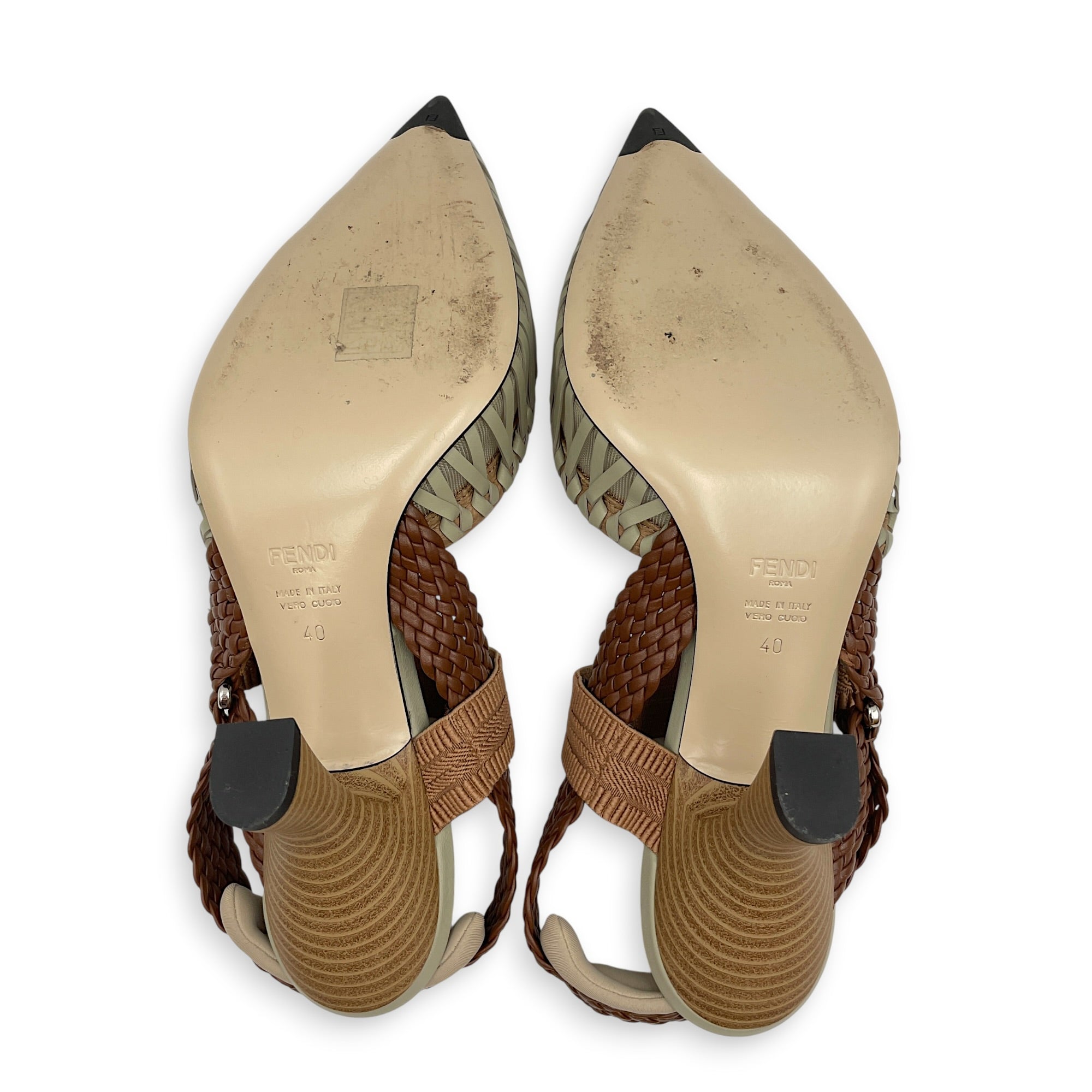 Colibri 40 Green Slingback Pumps in Calfskin Silver hardware CL2607-22309 3
