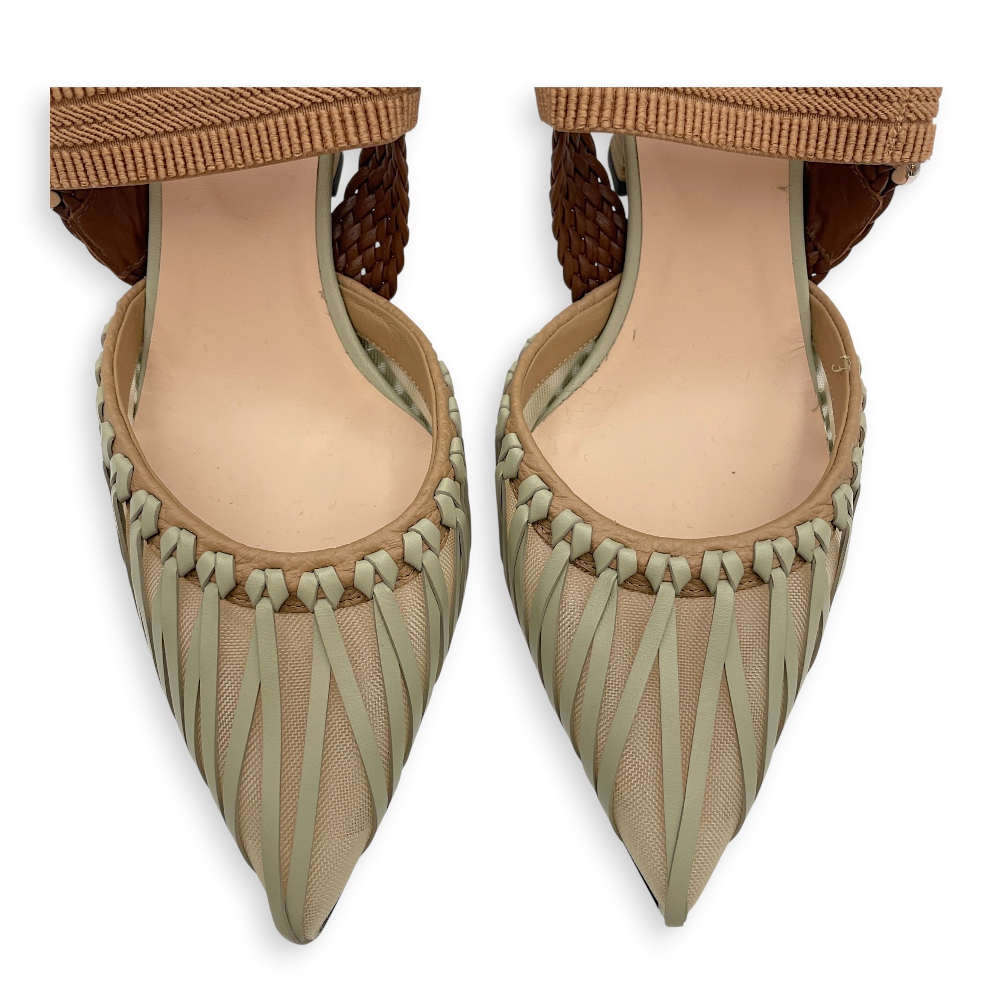 Colibri 40 Green Slingback Pumps in Calfskin Silver hardware CL2607-22309 7