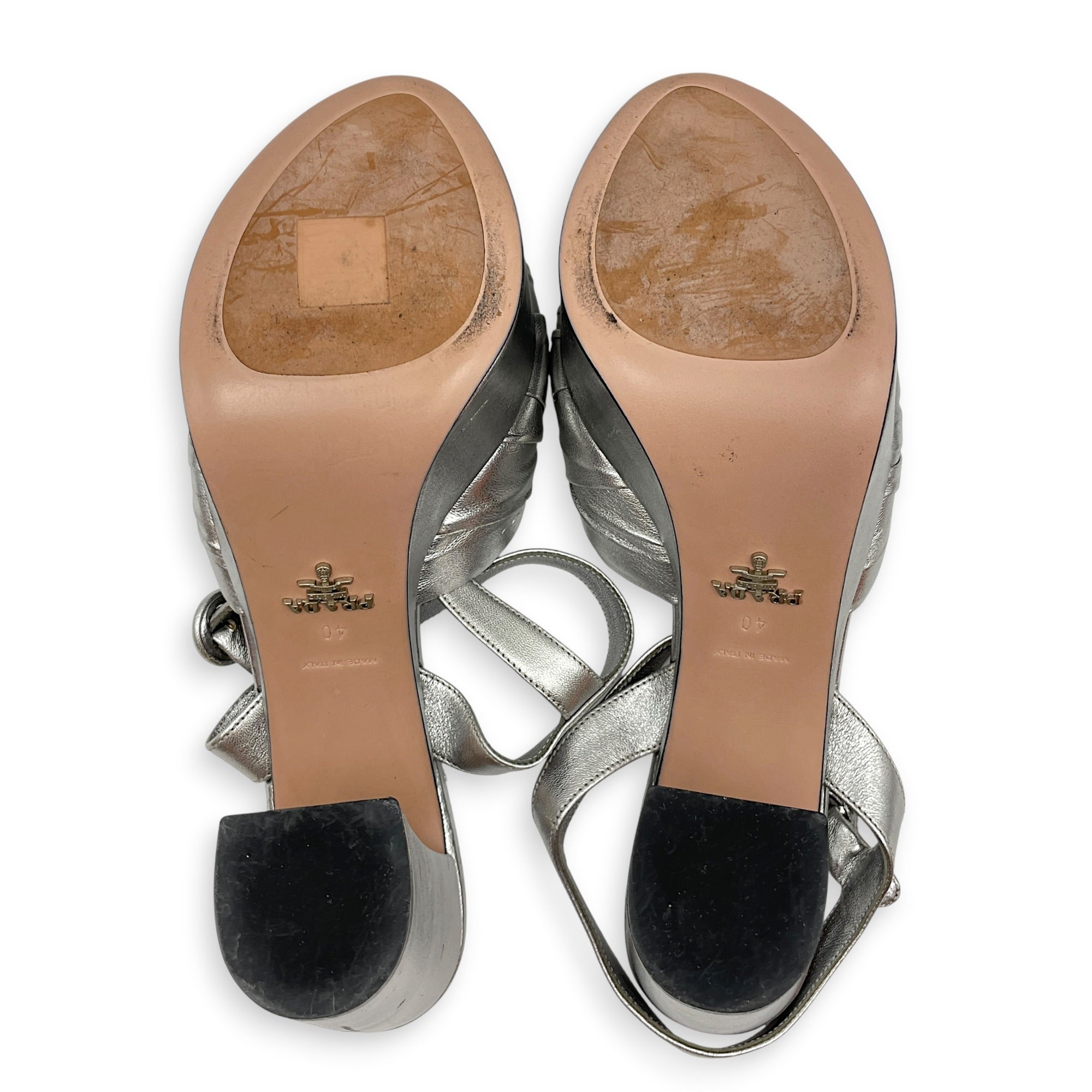 Platform 40 Metallic Silver Sandals CL2607-22310 2