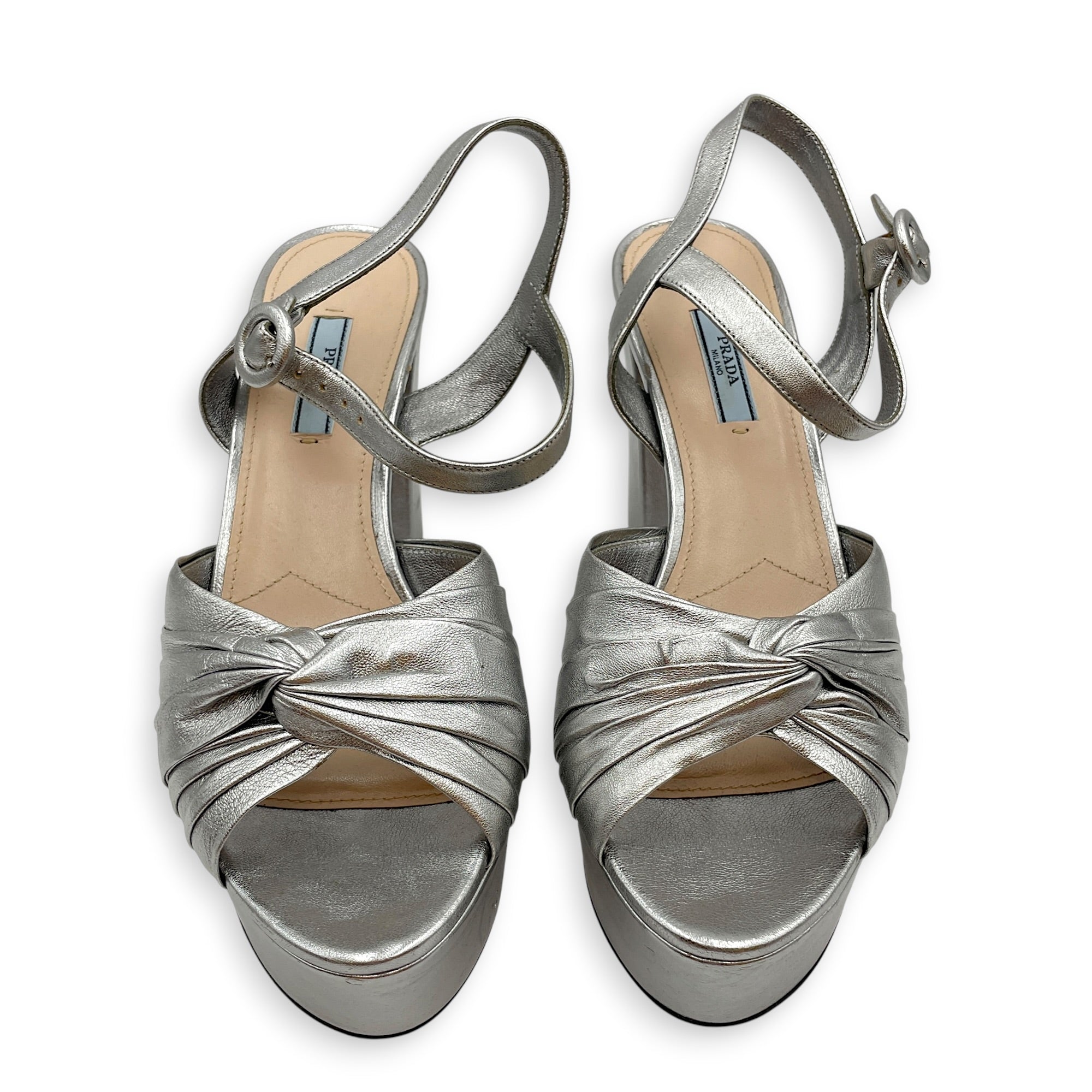 Platform 40 Metallic Silver Sandals CL2607-22310 4