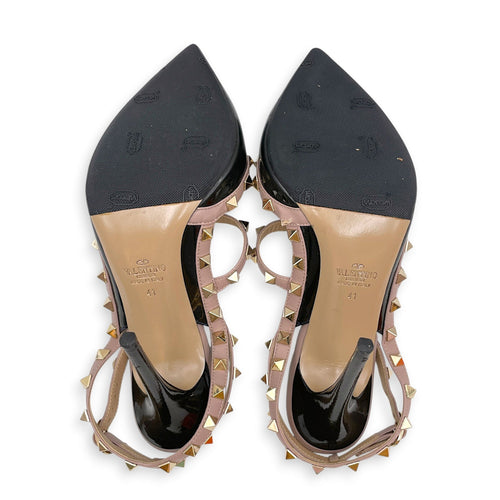 Garavani Rockstuds 41 Black Pumps in Patent Leather Gold hardware CL2607-22311 2