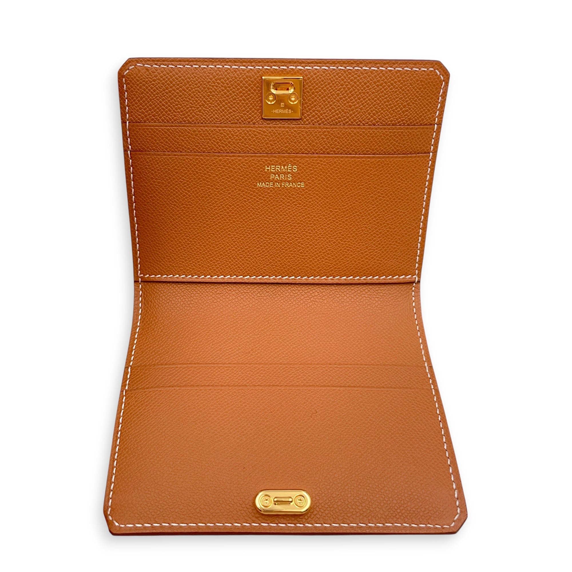 Medor Gold Card Holder in Madame Gold hardware CL2607-22315 3
