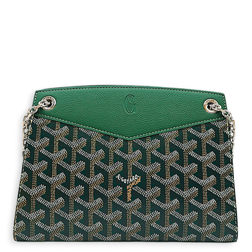 Mini Rouette Structure 20cm  Green Shoulder Bag Silver hardware CL2607-22316 1