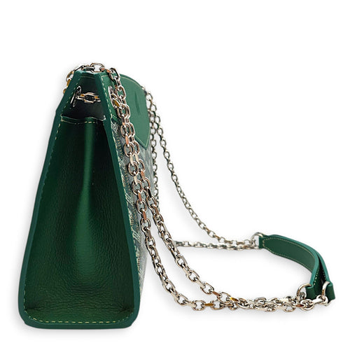 Mini Rouette Structure 20cm  Green Shoulder Bag Silver hardware CL2607-22316 3
