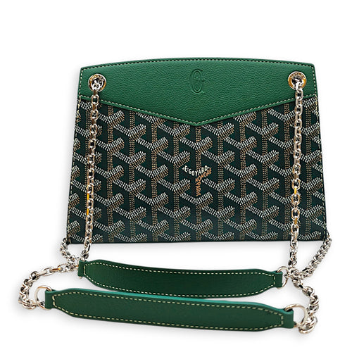 Mini Rouette Structure 20cm  Green Shoulder Bag Silver hardware CL2607-22316 7