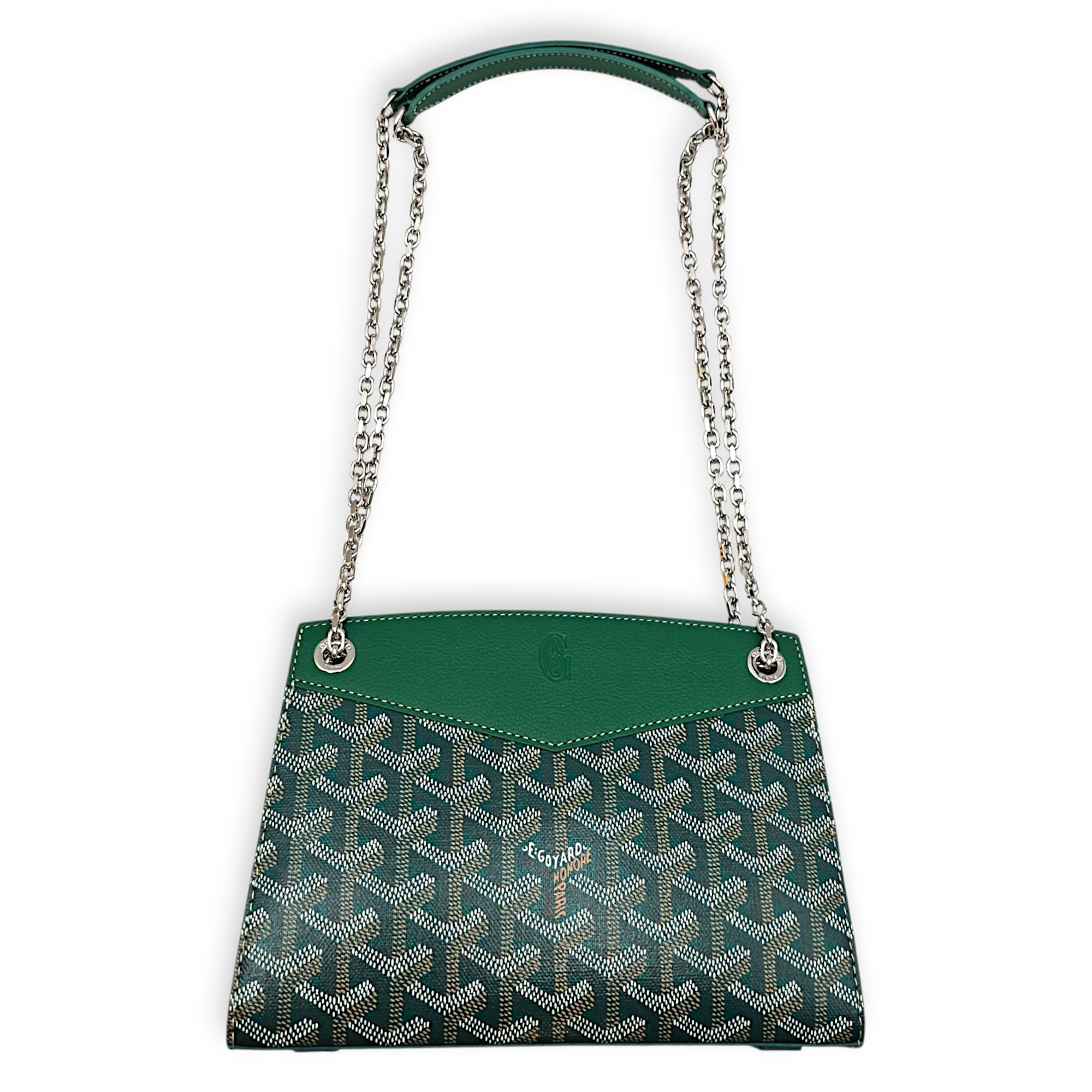 Mini Rouette Structure 20cm  Green Shoulder Bag Silver hardware CL2607-22316 8