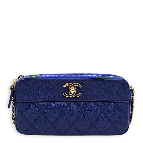 Timeless Wallet on Chain  Blue Crossbody Bag in Caviar Leather CL2607-22317 1