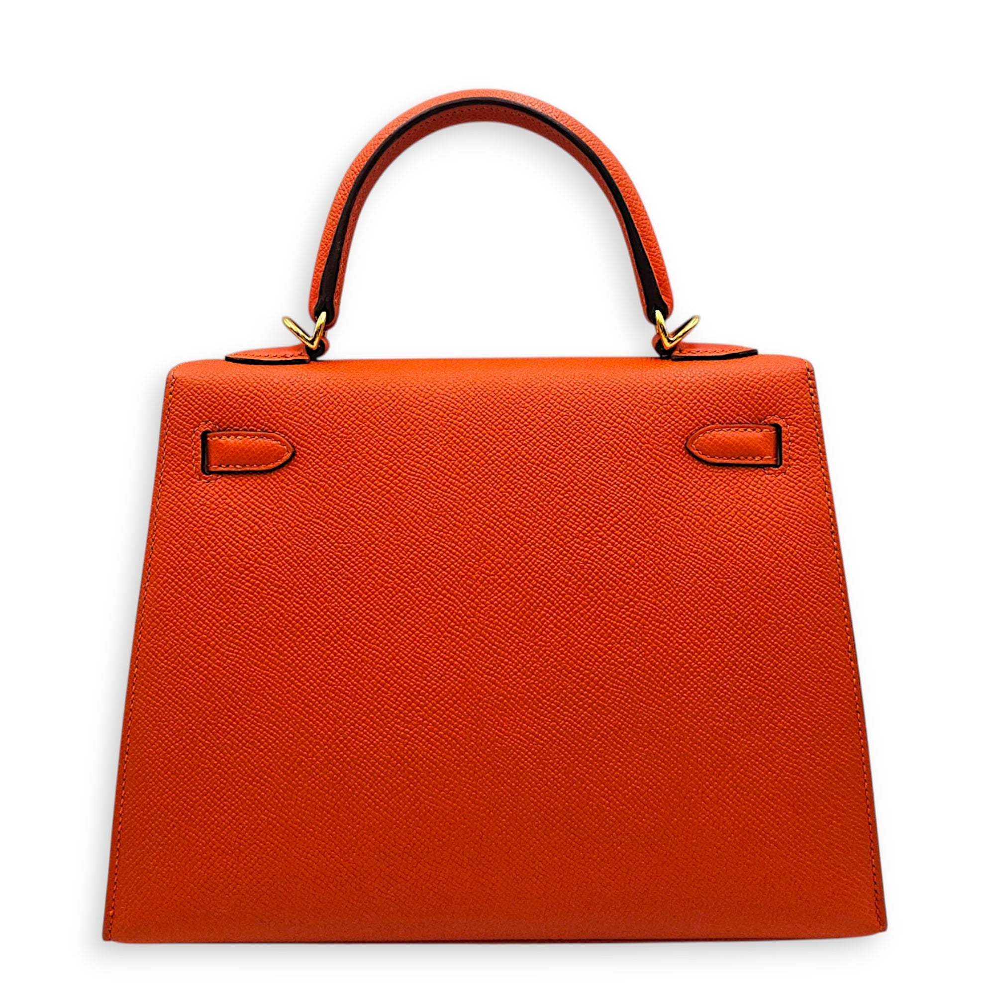 Sellier Kelly 25 Terre Battue in Epsom Gold hardware CL2607-22318 2