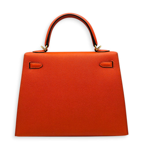 Sellier Kelly 25 Terre Battue in Epsom Gold hardware CL2607-22318 2