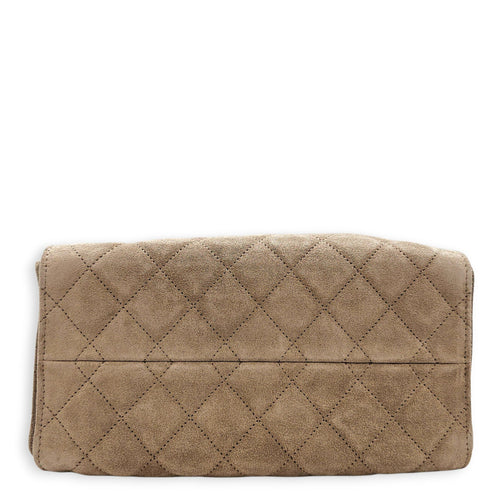 C25 Small Beige Shoulder Bag in Suede Leather Gold hardware CL2607-22320 5
