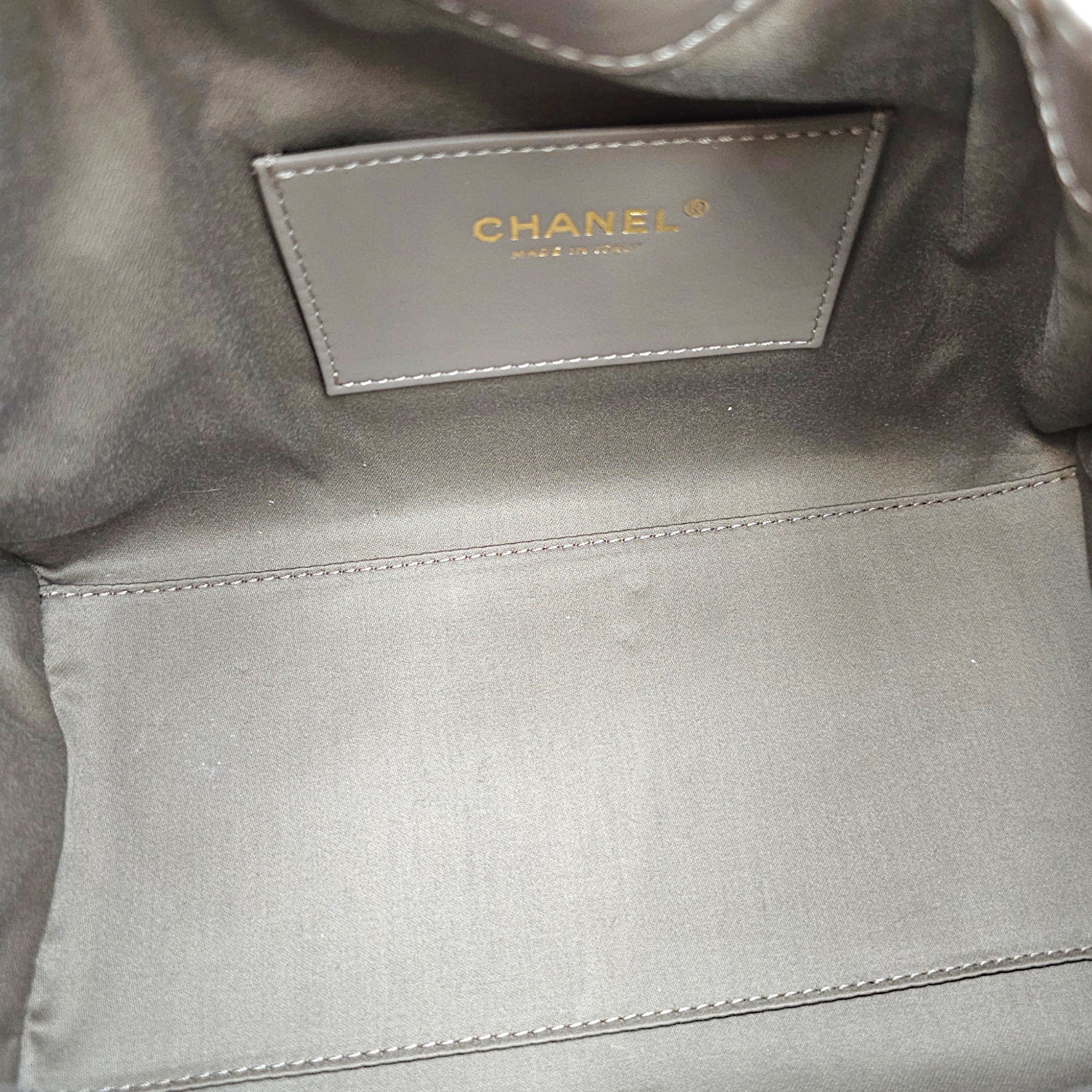 C25 Small Beige Shoulder Bag in Suede Leather Gold hardware CL2607-22320 6