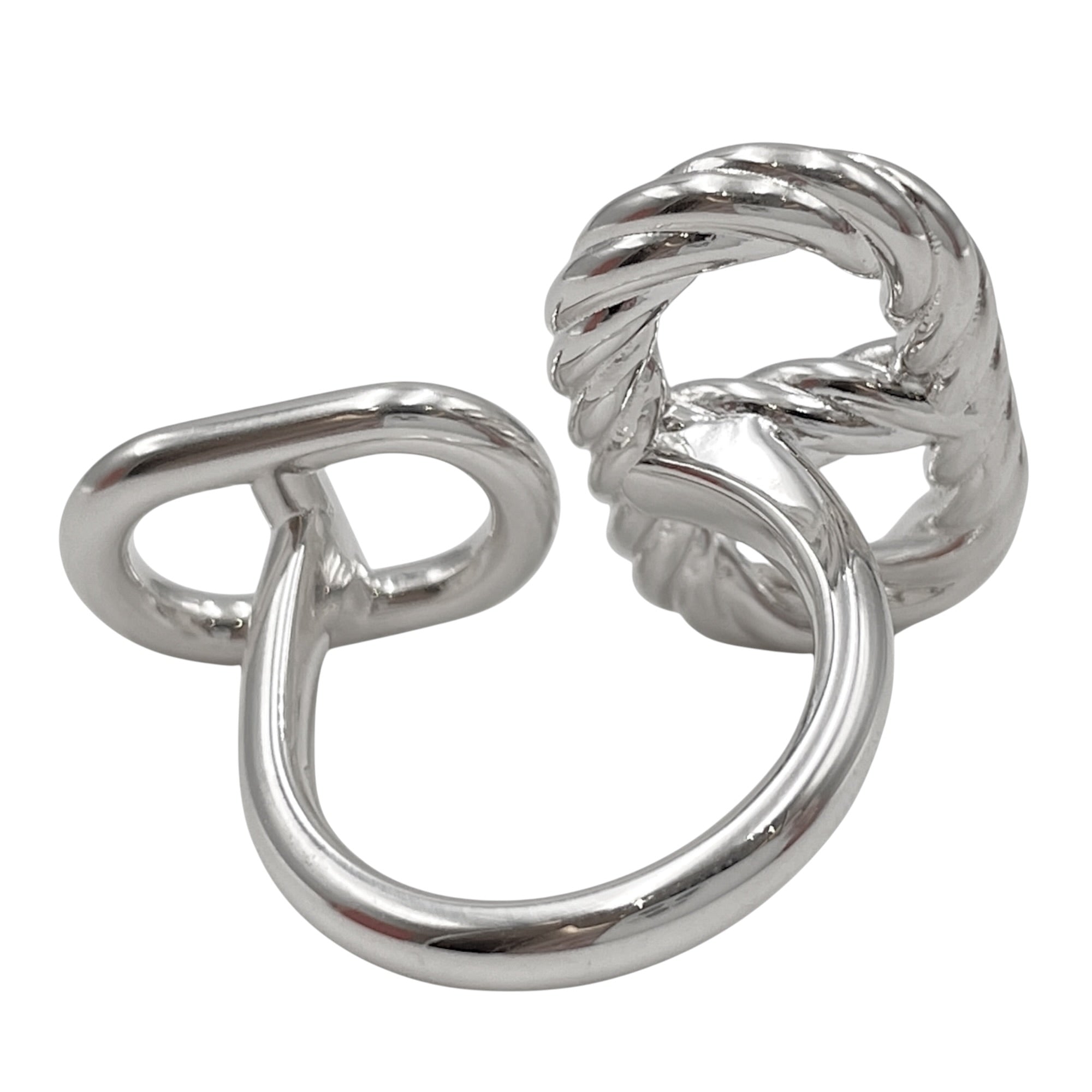 Chaine d'ancre Alea, Medium/Small Model 52 Twisted Ring Silver hardware