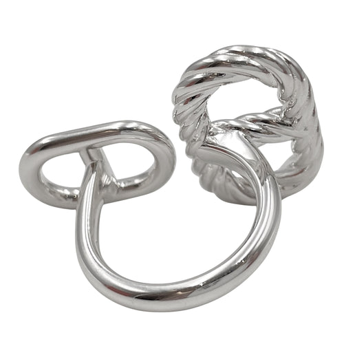 Chaine d'ancre Alea, Medium/Small Model 52 Twisted Ring Silver hardware