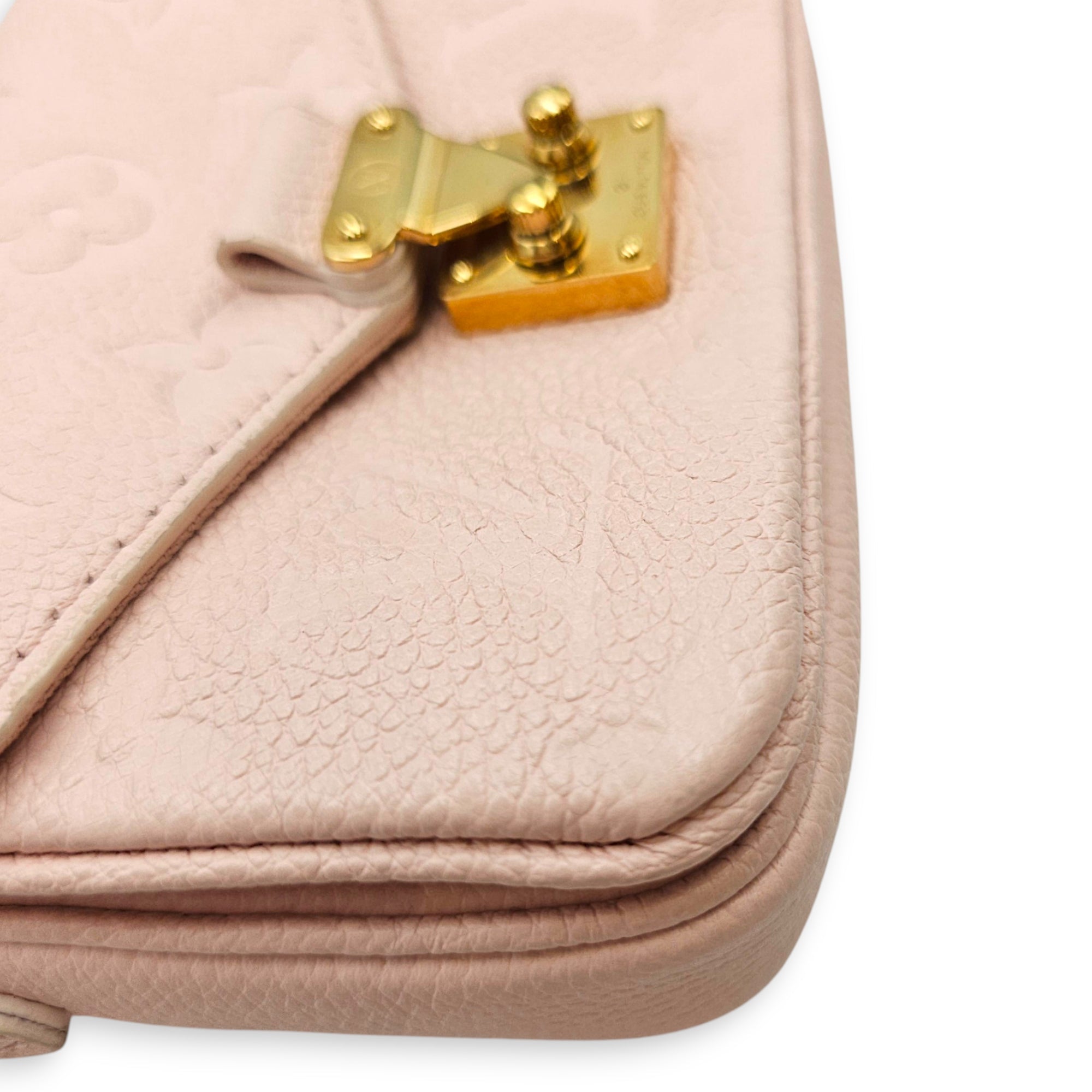 Micro Metis Pink Crossbody Bag in Empreinte Leather Gold hardware CL2607-22326 11